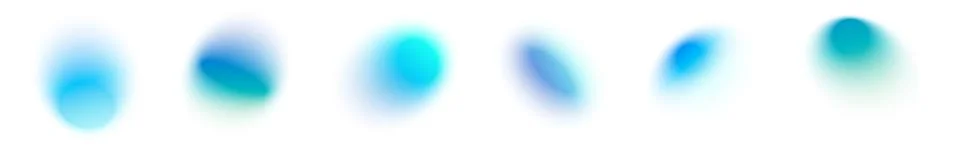 Abstract gradient background with blue and green aura, blurred modern shapes, Stock Illustration