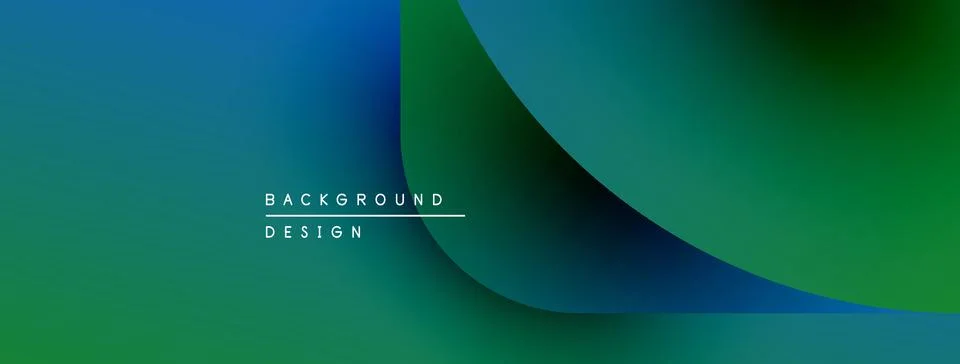 Abstract gradient background. Blue, green hues blend smoothly. Minimalist design Ilustração Stock