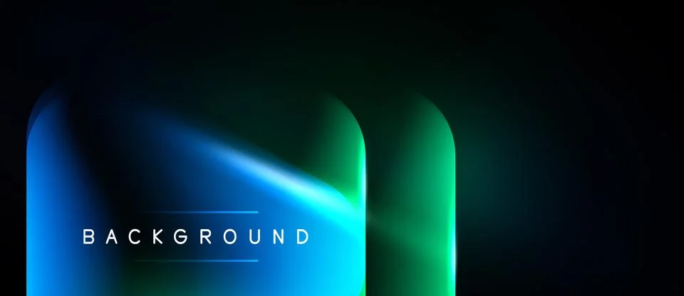Abstract gradient background. Blue, green hues blend. Modern design element f Illustrazione stock