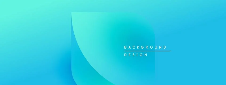 Abstract gradient background. Blue hues blend smoothly, creating soft visual Stock Illustration