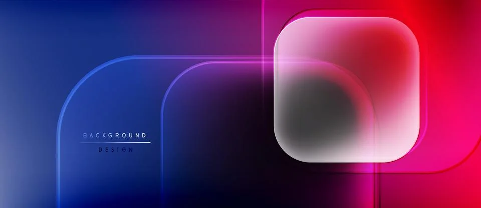 Abstract gradient background. Blue, purple, pink, red hues blend smoothly. Stock Illustration