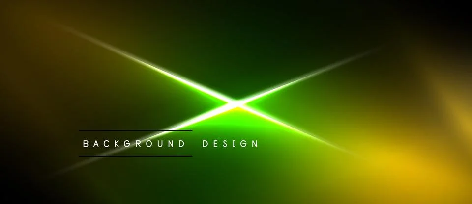 Abstract gradient background. Bright green light flares intersect. Text reads イラスト素材