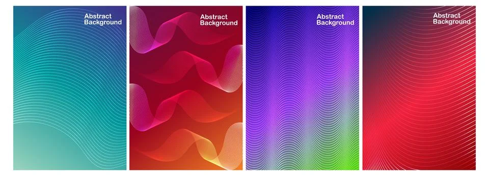 Abstract Gradient Background Collection Set with Geometric Stockillustratie