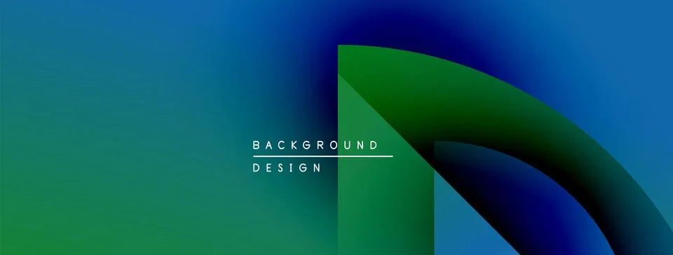 Abstract gradient background design. Blue, green hues blend smoothly. Text reads Stock Illustration