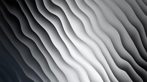 Abstract gradient background with diagonal waving lines. Black and white Stock Footage 309817958