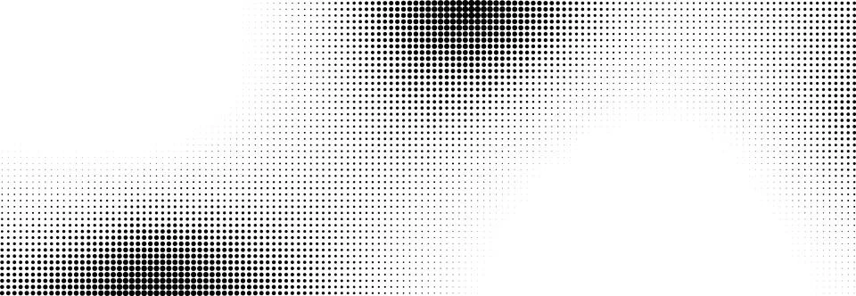 Abstract gradient background with dotted wave pattern and noise. Black and .. Illustrazione stock