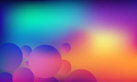 Abstract gradient background with element for design poster. Stylized circle  Ilustración de archivo