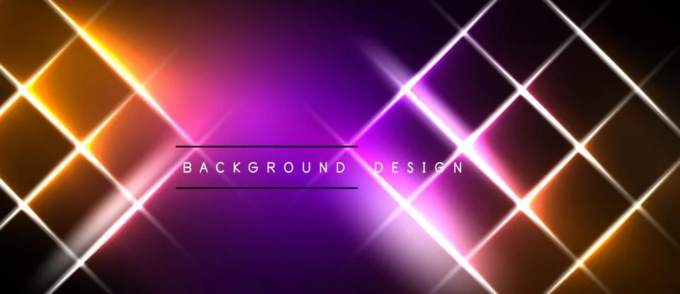 Abstract gradient background features bright lines forming diamond pattern... Stock Illustration