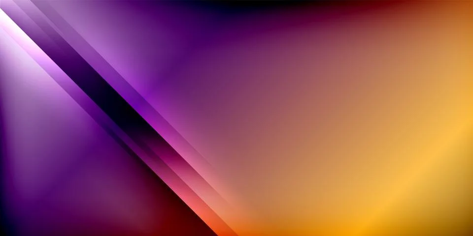 Abstract gradient background features purple, orange hues. Diagonal lines create Stock Illustration