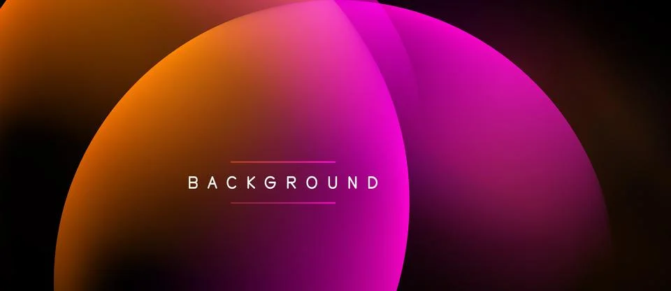 Abstract gradient background features vibrant orange, pink hues. Text BACKG.. Illustrazione stock