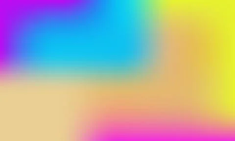Abstract gradient background, featuring vibrant blends, of purple, cyan, yel Illustrazione stock