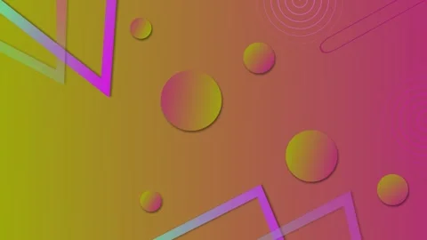 Abstract gradient background with geometric shapes and circles modern style.. Stock Footage 335099973