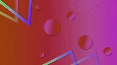 Abstract gradient background with geometric shapes and circles modern style.. Stock Footage 335100645