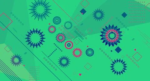 Abstract gradient background with geometric shapes and elements. Gradient s.. Illustrazione stock