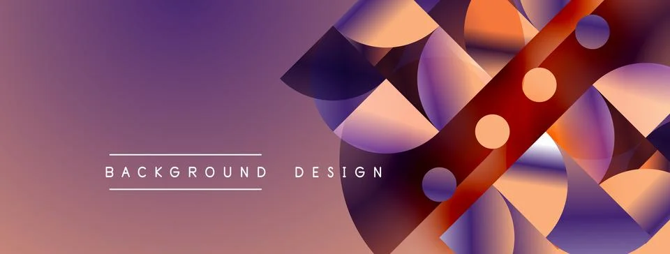 Abstract gradient background. Geometric shapes overlap, creating dynamic visu Stockillustratie