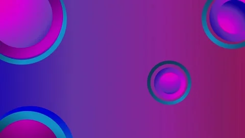 Abstract gradient background with glowing circles and rings, modern digital.. Stock Footage 336749083