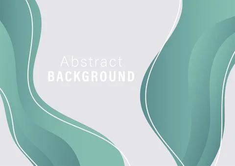 Abstract gradient background, green gradient color, wavy leaf vector backgr.. Stock Illustration