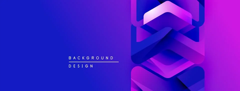 Abstract gradient background. Hexagonal layers create depth, vibrant blue 스톡 일러스트