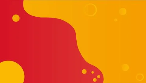 Abstract Gradient Background. Modern Red and Yellow Fluid Shapes Illustrazione stock