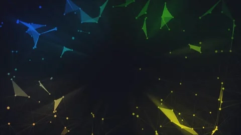Abstract gradient background with motion plexus of dots and lines. Stock Footage 291344809