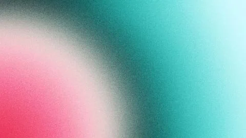 Abstract gradient background with noise texture in pink, teal, and white colo Ilustración de archivo
