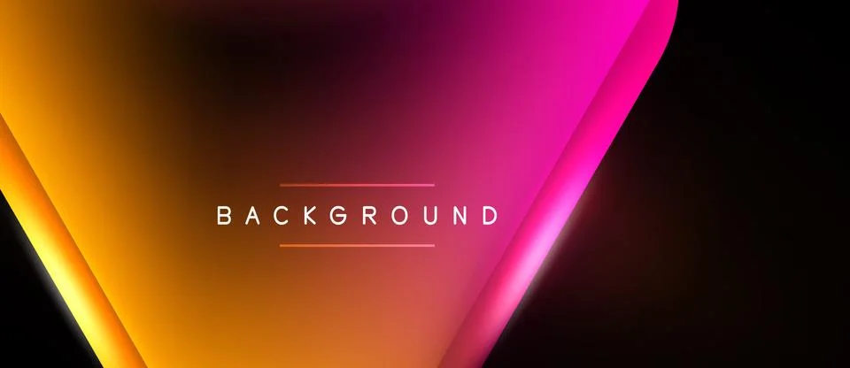 Abstract gradient background. Orange, pink hues blend into black space. Text Illustrazione stock