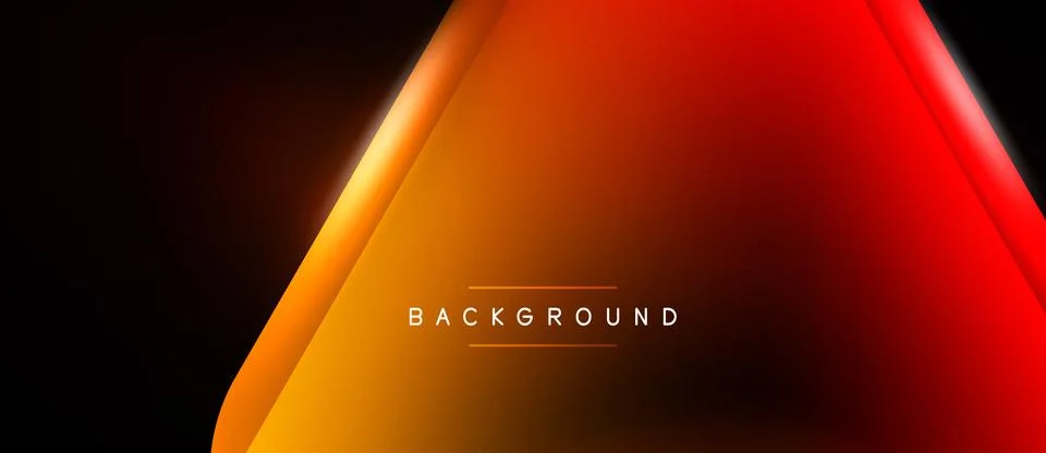 Abstract gradient background. Orange, red hues blend into black space. Stock Illustration