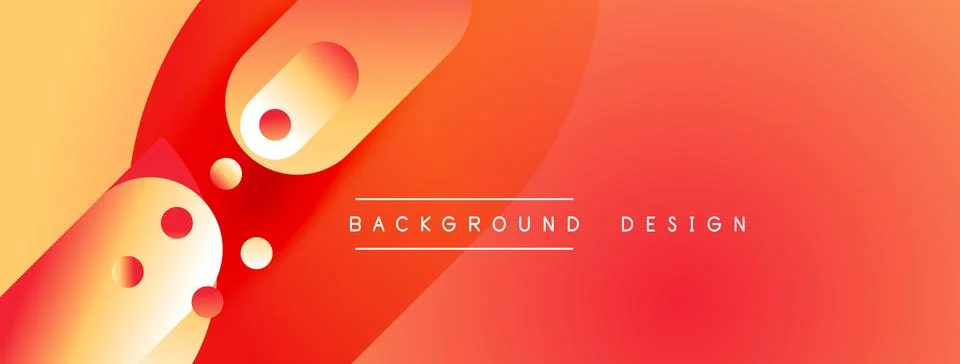 Abstract gradient background. Orange, yellow hues blend smoothly. Circular Illustrazione stock