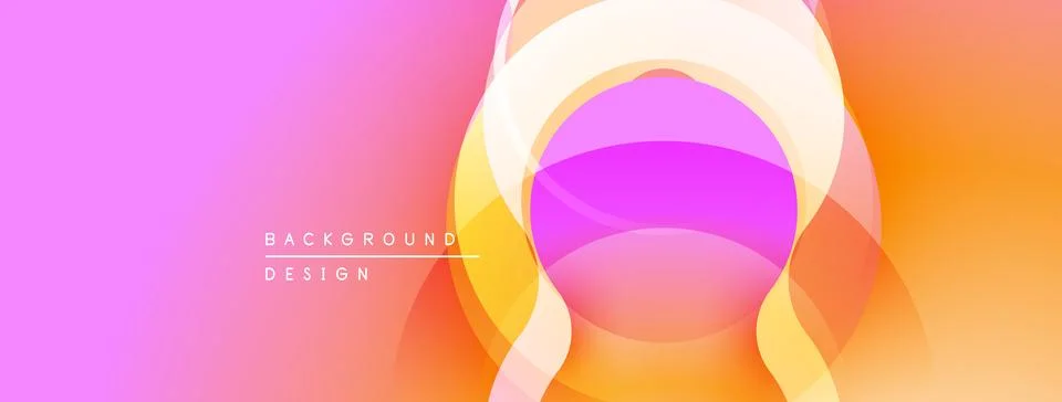 Abstract gradient background. Overlapping layers create soft, vibrant visual Ilustración de archivo