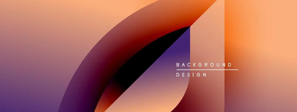 Abstract gradient background. Overlapping shapes create dynamic visual effect Stock Illustration