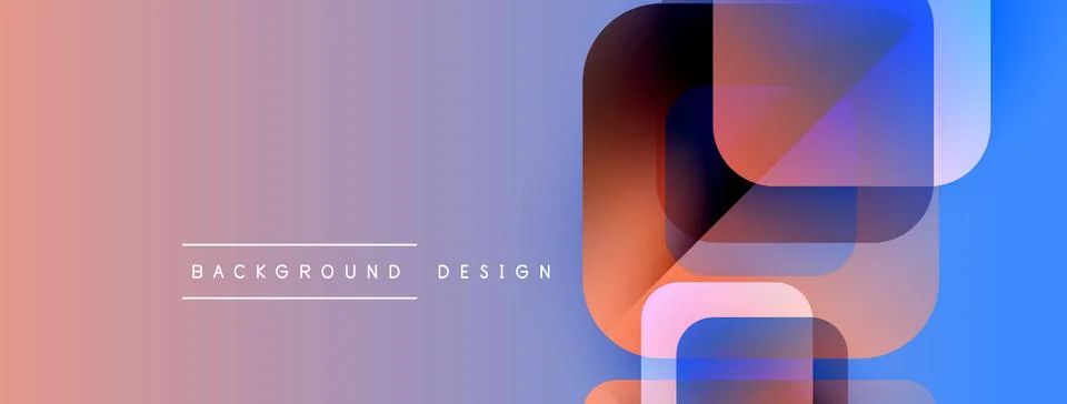 Abstract gradient background. Overlapping shapes create modern visual effect. Illustrazione stock