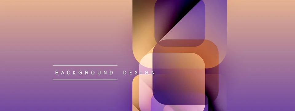 Abstract gradient background. Overlapping shapes create dynamic visual effect. Stock Illustration