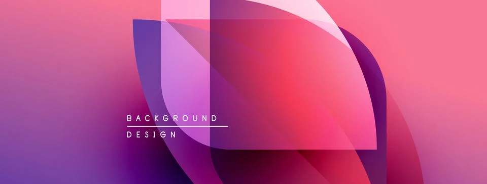 Abstract gradient background. Overlapping shapes create dynamic visual effect. Stock Illustration