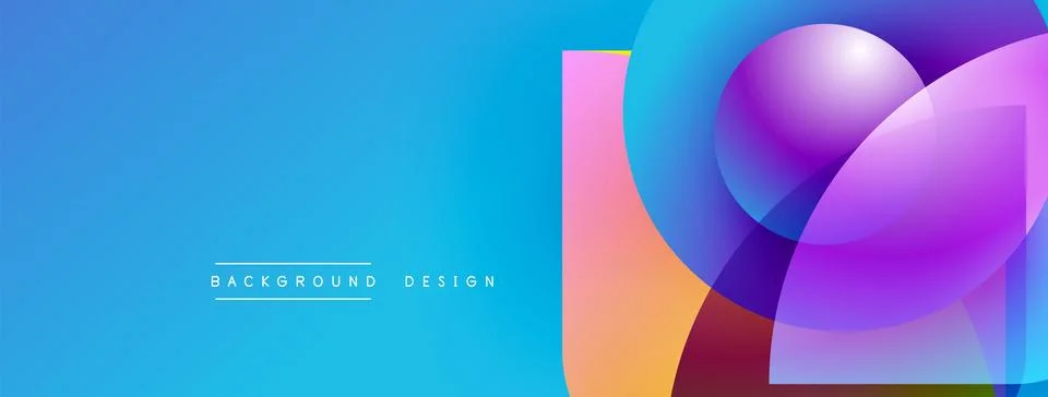Abstract gradient background. Overlapping shapes create dynamic visual effect. Stock Illustration