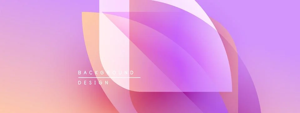 Abstract gradient background. Overlapping shapes create dynamic visual effect. Stock Illustration