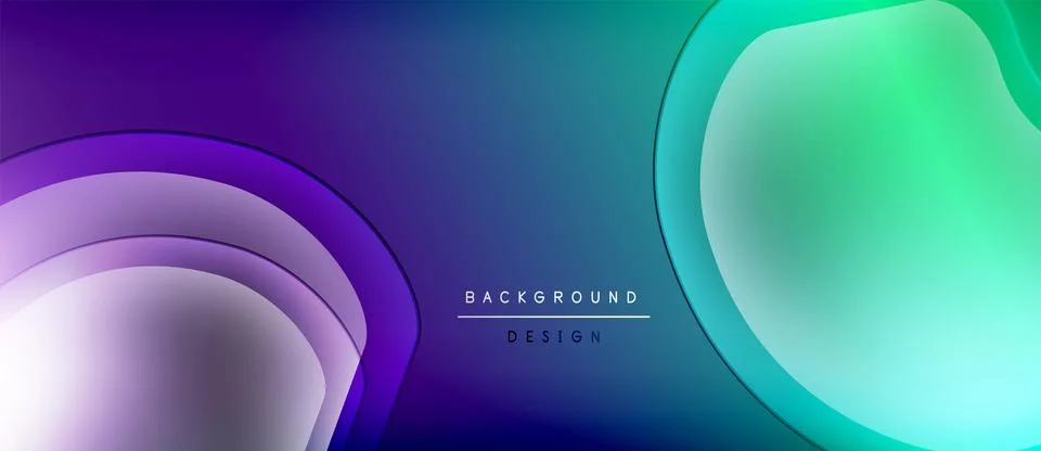 Abstract gradient background. Overlapping shapes create dynamic visual effect. イラスト素材