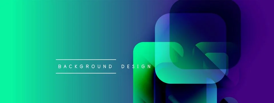 Abstract gradient background. Overlapping squares create dynamic visual effect. Illustrazione stock