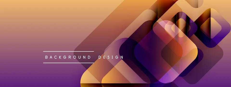 Abstract gradient background. Overlapping squares create dynamic visual effect. Illustrazione stock