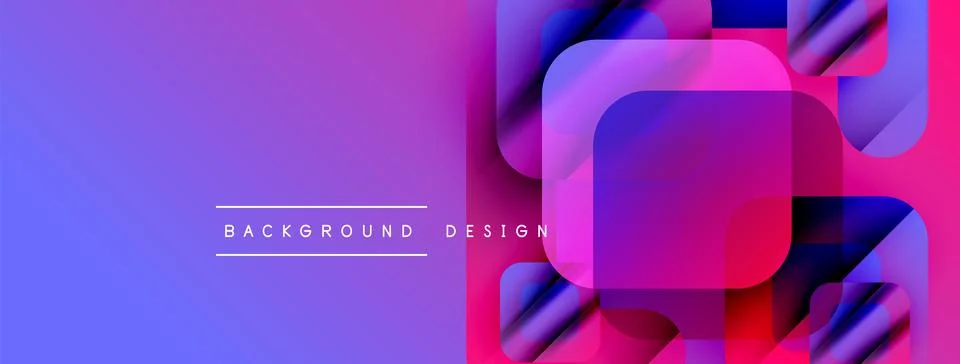 Abstract gradient background. Overlapping squares create dynamic visual effect. Illustrazione stock