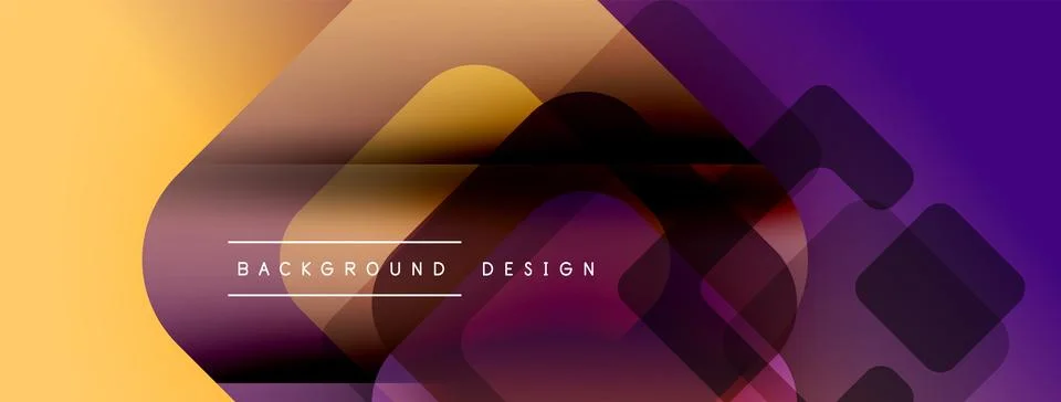 Abstract gradient background. Overlapping squares create dynamic visual effect. Stock Illustration