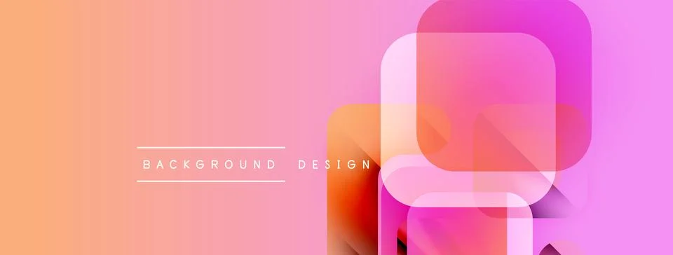 Abstract gradient background. Overlapping squares create modern visual effect. 스톡 일러스트