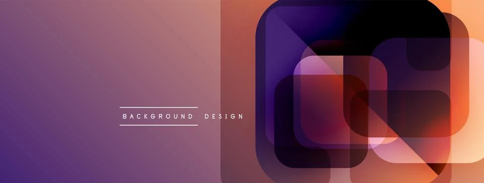 Abstract gradient background. Overlapping squares create modern visual effect. 스톡 일러스트