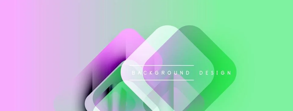 Abstract gradient background. Overlapping squares create dynamic visual effect. Stock Illustration