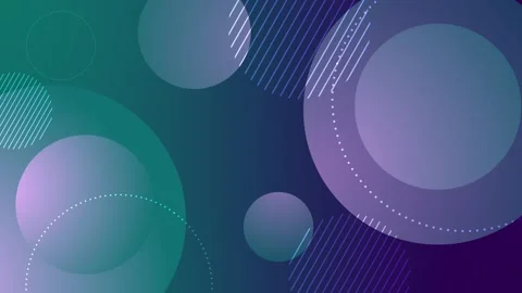 Abstract gradient background with overlapping translucent circles and diago.. Stock Footage 337072705