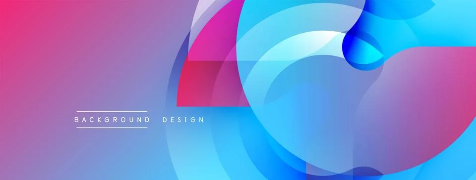 Abstract gradient background. Overlapping translucent shapes create dynamic 스톡 일러스트