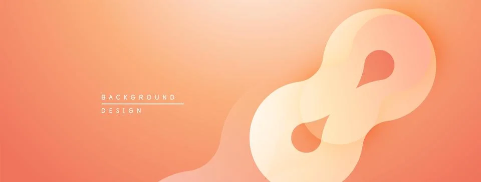 Abstract gradient background. Peach tones blend smoothly, creating flowing Illustrazione stock