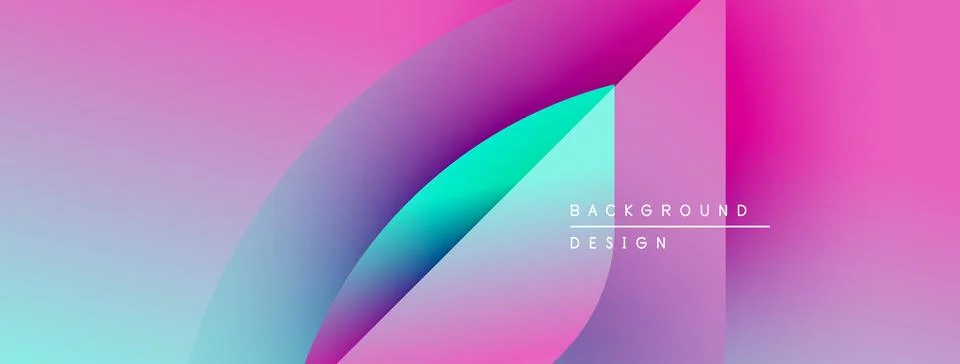 Abstract gradient background. Pink, purple, turquoise hues blend smoothly. Illustrazione stock