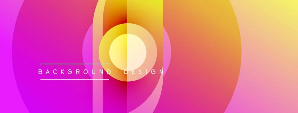 Abstract gradient background. Pink, purple, orange hues blend smoothly. Cir.. イラスト素材