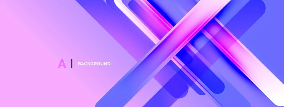 Abstract gradient background. Pink, purple, blue hues create dynamic lines, Stock Illustration