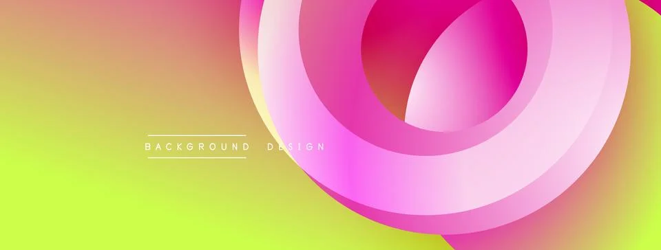 Abstract gradient background. Pink, yellow, orange hues blend smoothly. Circular Ilustração Stock